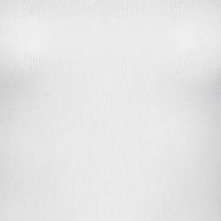 Pre Owned Sportmax Off White Cotton Knit Short Sleeve T-Shirt S