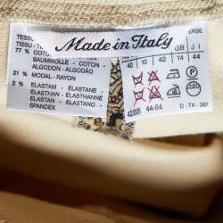 Pre Owned Sportmax Beige Paisley Print Velvet Straight Fit Trousers M