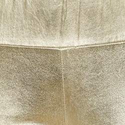 SPRWMN Gold Printed Leather Leggings M