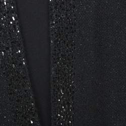 St. John Black Knit Crystal Embellished Cardigan M