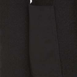 St. John Black Textured Wool Blend Asymmetric Back Detail Jacket M