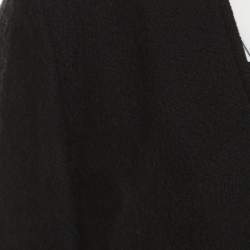 St. John Black Textured Wool Blend Asymmetric Back Detail Jacket M