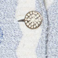 St. John Blue and White Chevron Pattern Tweed Dress and Jacket Set XL