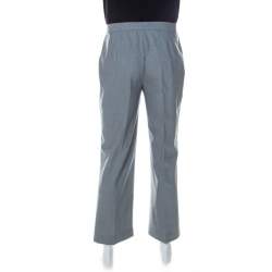 St. John Grey Wool Blend Straight Fit Trousers XL