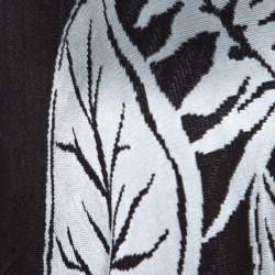 St. John Monochrome Jacquard Knit Draped Cardigan XL