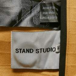 Stand Studio Grey Crocodile Skin Pattern Faux Leather Haylo Coat S