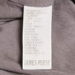 Standard James Perse Grey Jersey Ruche Sleeveless Midi Dress S