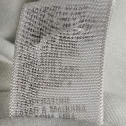 Pre Owned Standard James Perse White Jersey Ruche Midi Dress S