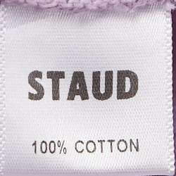 Pre Owned Staud Purple Lilac Denim Straight Leg Jeans L Waist 31"