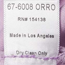 Pre Owned Staud Purple Lilac Denim Straight Leg Jeans L Waist 31"