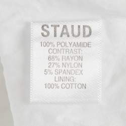 Pre Owned Staud White Cotton Flared Maxi Dress M