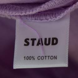 Pre Owned STAUD Lilac Denim Contrast Pocket Detail High Rise Jeans M