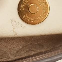 Staud Off-White Leather Mini Moon Bag
