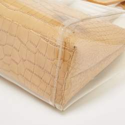 Staud Clear/Tan PVC Shirley Tote