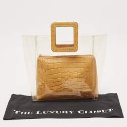 Staud Clear/Tan PVC Shirley Tote