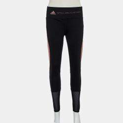 Stella McCartney x Adidas Black/Pink Perforated Knit Leggings L