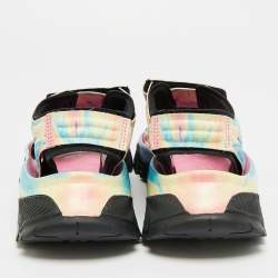 Pre Owned Stella McCartney Adidas Hike Size 37 Multicolor Fabric and Faux Leather Sandals