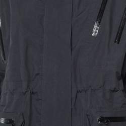 مملوكة مسبقًا Adidas by Stella McCartney Black Logo Print Hooded Jacket M