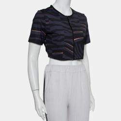 Stella McCartney Adidas Grey Train Crop Tee L