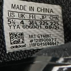 Pre Owned Stella McCartney Adidas Ultra Boost 22 Size 36.5 Black/White Fabric and Faux Patent Leather Lace Up Sneakers