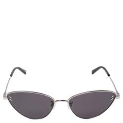 Pre Owned Stella McCartney Silver/Brown Turquoise SC0181S Cat Eye Sunglasses