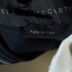 Pre Owned Stella McCartney White/Black Crepe & Velvet Cut-Out Jumpsuit M