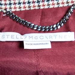 Stella McCartney Multicolor Houndstooth Wool Single Breasted Blazer S