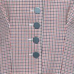 Stella McCartney Multicolor Houndstooth Wool Single Breasted Blazer S