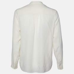 Pre Owned Stella McCartney Cream Silk Estella Long Sleeve Blouse S