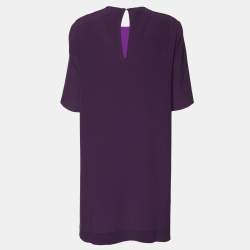 Stella McCartney Purple Silk Overlap Dress M