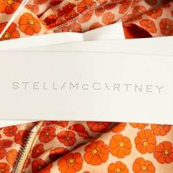 Stella McCartney Orange Ditsy Floral Print Silk Trousers M