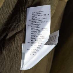 Stella McCartney Khaki Green Wool Double Breasted Overcoat S