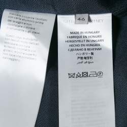 Pre Owned Stella McCartney Navy Blue Stripe Wool Overcoat L