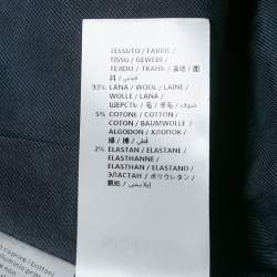 Pre Owned Stella McCartney Navy Blue Stripe Wool Overcoat L