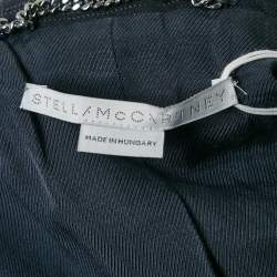 Pre Owned Stella McCartney Navy Blue Stripe Wool Overcoat L