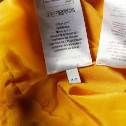 Pre Owned Stella McCartney Yellow Crepe Tie Back Midi Dress M