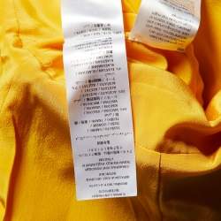 Pre Owned Stella McCartney Yellow Crepe Tie Back Midi Dress M
