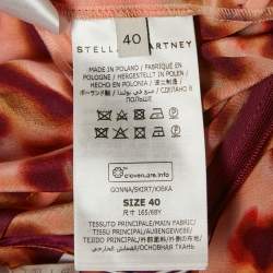 Stella McCartney Brown Leopard Print Silk Flared Midi Skirt S
