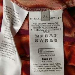 Stella McCartney Pink/Brown Leopard Print Silk Midi Skirt XXS