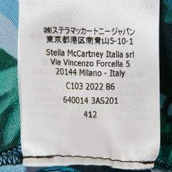 Pre Owned Stella McCartney Multicolor/Blue Floral Print Tie-Up Detail Trousers XS