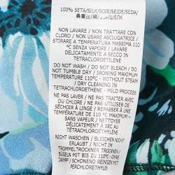 Pre Owned Stella McCartney Multicolor/Blue Floral Print Tie-Up Detail Trousers XS