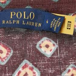 Polo Ralph Lauren Burgundy Printed Linen Blouse S