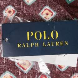 Polo Ralph Lauren Burgundy Printed Linen Blouse S