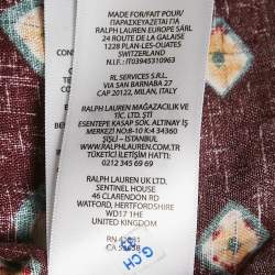 Polo Ralph Lauren Burgundy Printed Linen Blouse S