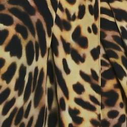 Stella McCartney Brown Leopard Print Silk Sleeveless Top M