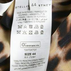 Stella McCartney Brown Leopard Print Silk Sleeveless Top M
