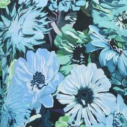 Stella McCartney Blue Floral Print Silk Blouse S