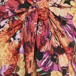 Stella McCartney Red Floral Print Silk Tie-Up Trousers S