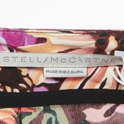 Stella McCartney Red Floral Print Silk Tie-Up Trousers S