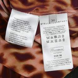 Pre Owned Stella McCartney Martini Pink Leopard Print Silk Sleeveless Top XS